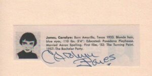 Carolyn Jones Signature