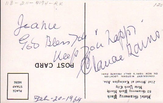 Claude Rains Signed Postcard