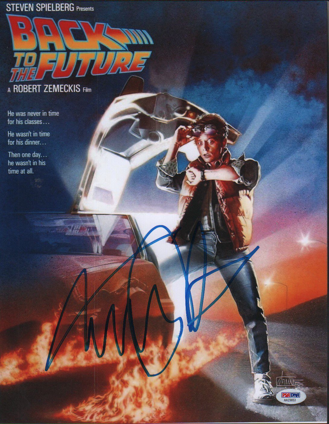 Signed Back to The Future Movie Poster